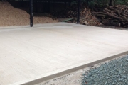 A loading area out side of barns